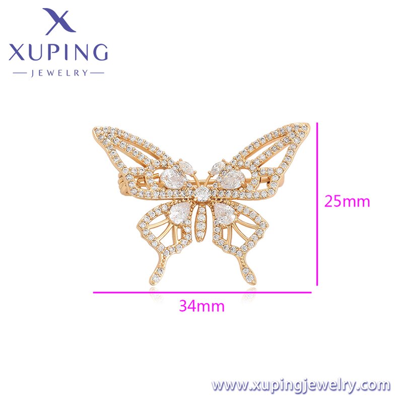 Women Brooch Manufacturer - XUPING A00912296 Gold Plated Feather Star Animal Flower