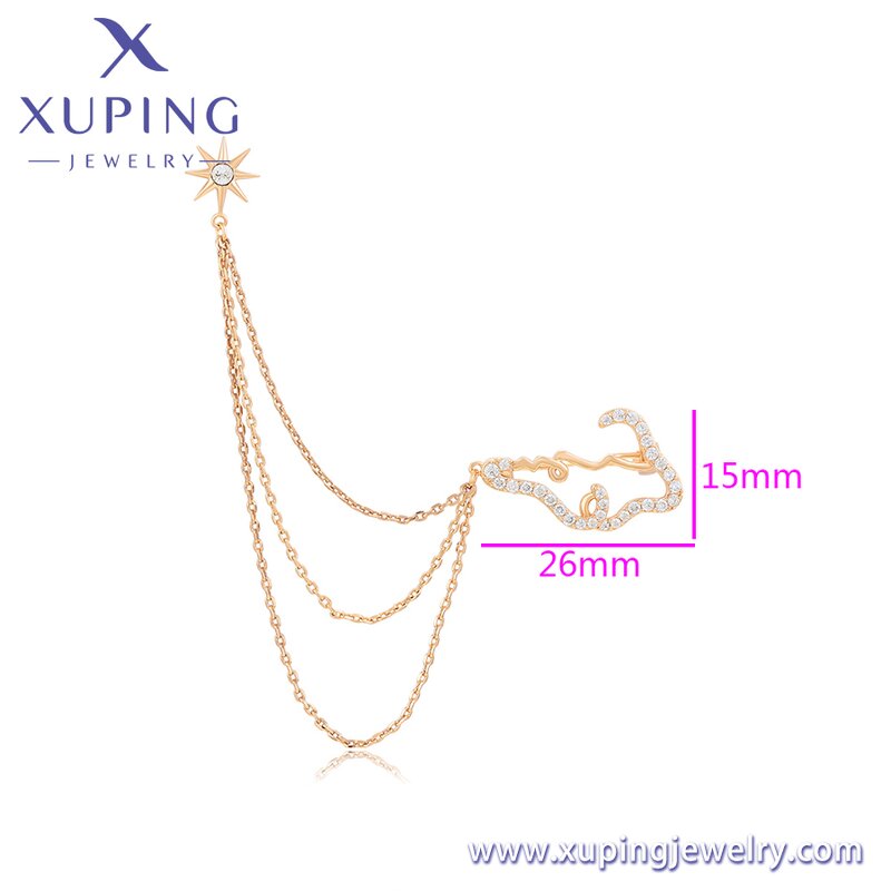 Women Brooch Manufacturer - XUPING A00673760 18K Gold Plated Rhinestone Cloud Star