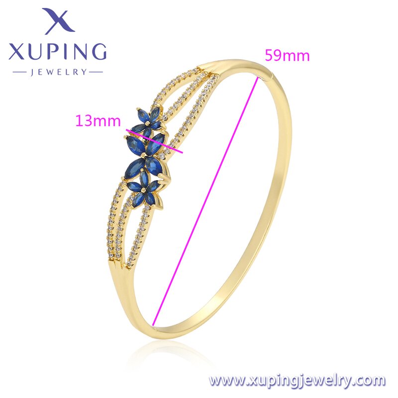 Women Bracelet Manufacturer - XUPING X000998538 14K Gold Plated Flower Copper Exquisite