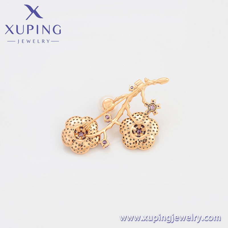 Women Brooch Manufacturer - XUPING A00912318 Fashion Plum Blossom Flower Elegant