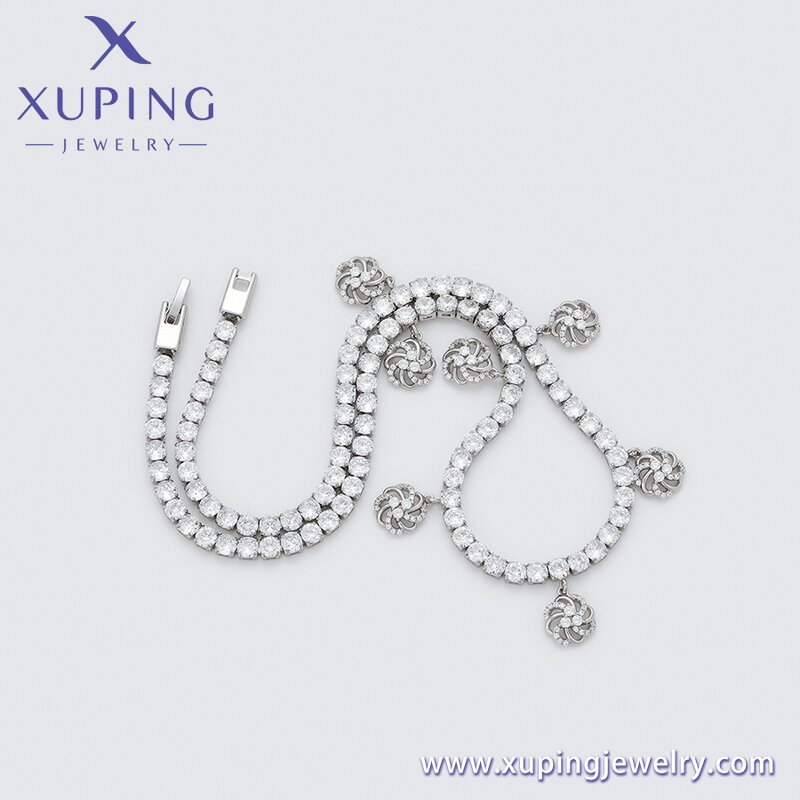 Women Necklace Manufacturer - XUPING 14N244306 Platinum Plated Flower Light Luxury