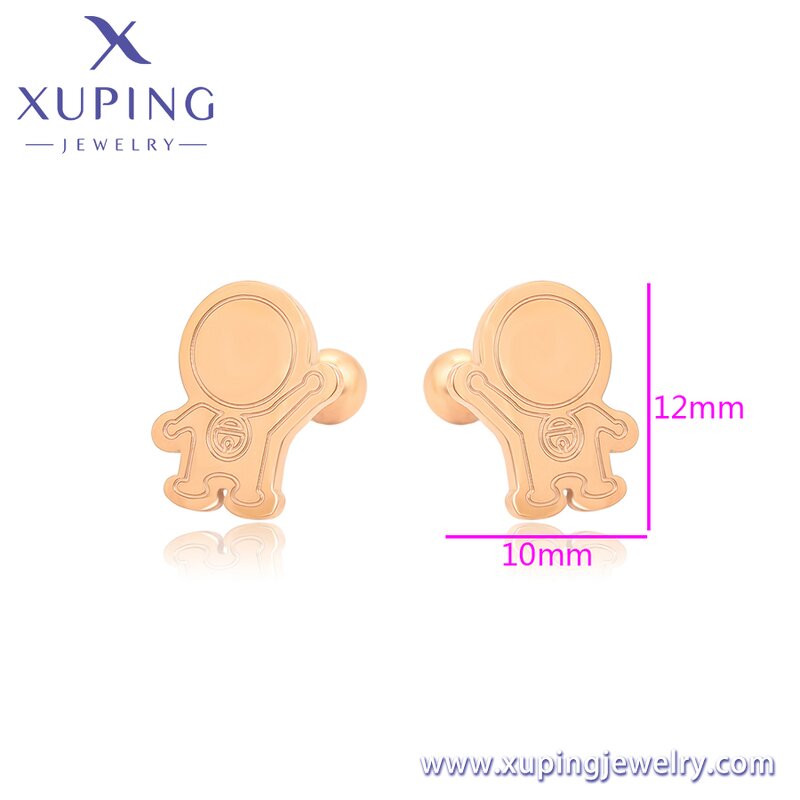 Stud Earring Manufacturer - XUPING 99963 Rose Gold Plated Stainless Steel Cute Bulk