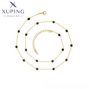 Women Necklace Manufacturer - XUPING X000994367 24K Gold Plated Link Chain Simple