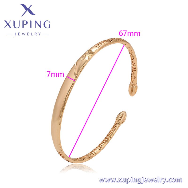 Women Bangle Manufacturer - XUPING X000835473 18K Gold Plated No Stone Daily Wear
