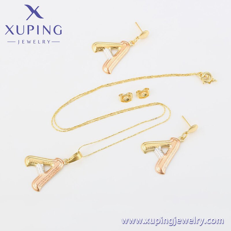 Women Jewelry Set Manufacturer - XUPING 61532 Alphabetic Earring Necklace Copper