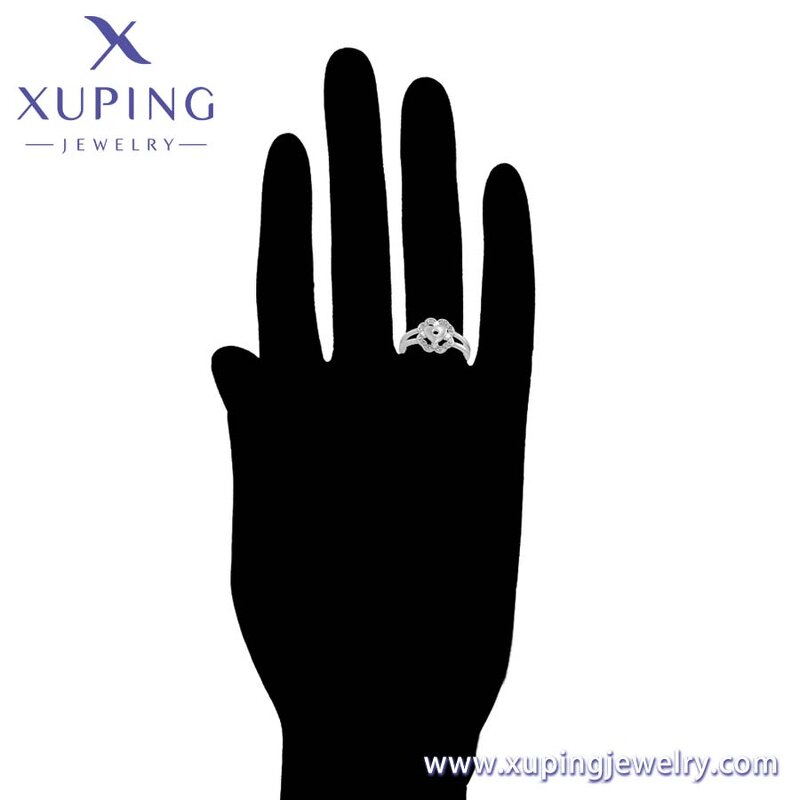 Women Ring Manufacturer - XUPING 13126 Platinum Plated Heart Engagement Charming