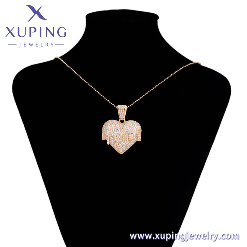 Pendant Manufacturer - XUPING X000716993 18K Gold Plated Heart Shape Copper Sweetheart