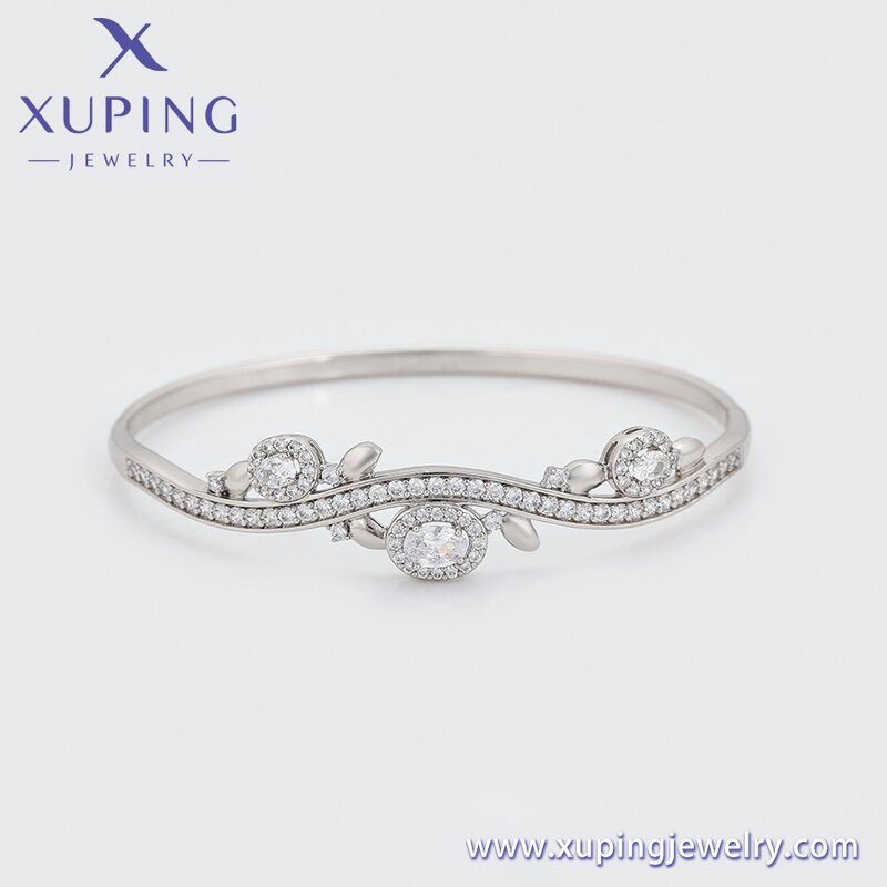Women Bangle Manufacturer - XUPING X000905849 Platinum Plated Silver Color Fashion