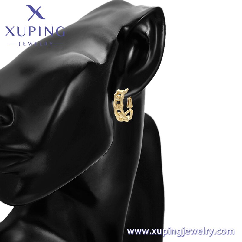 Huggie Earring Manufacturer - XUPING X000464058 14K Gold Plated Charming Copper Women