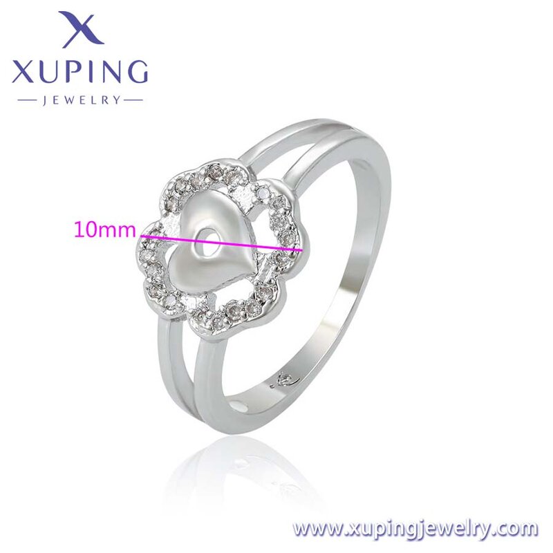 Women Ring Manufacturer - XUPING 13126 Platinum Plated Heart Engagement Charming