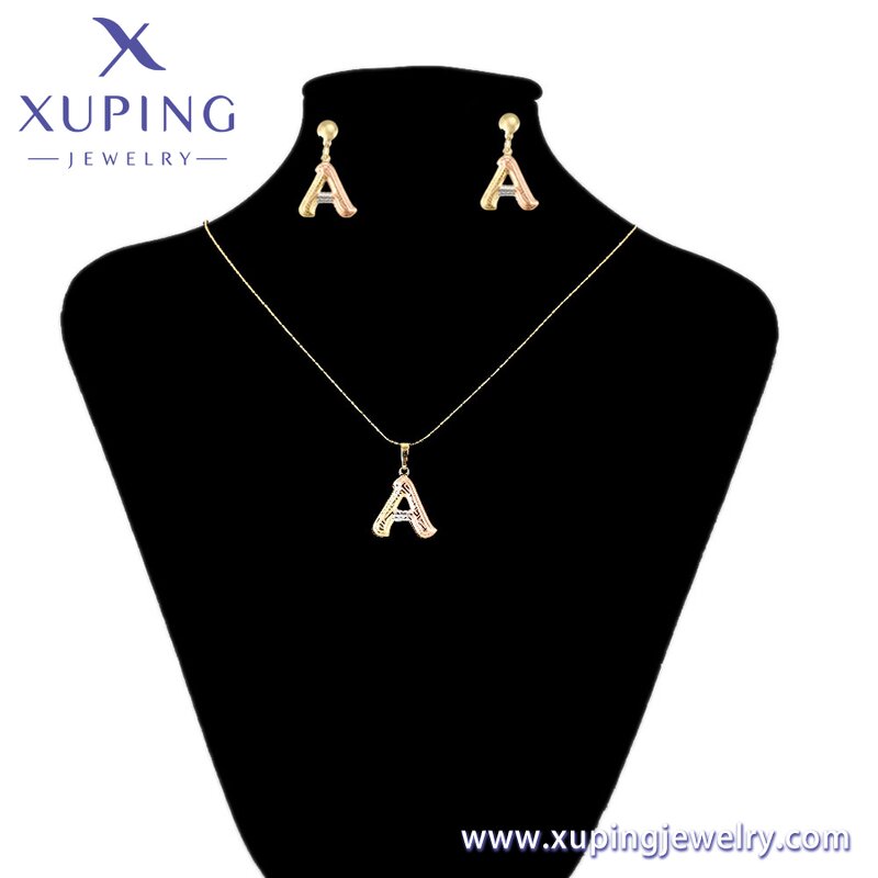 Women Jewelry Set Manufacturer - XUPING 61532 Alphabetic Earring Necklace Copper