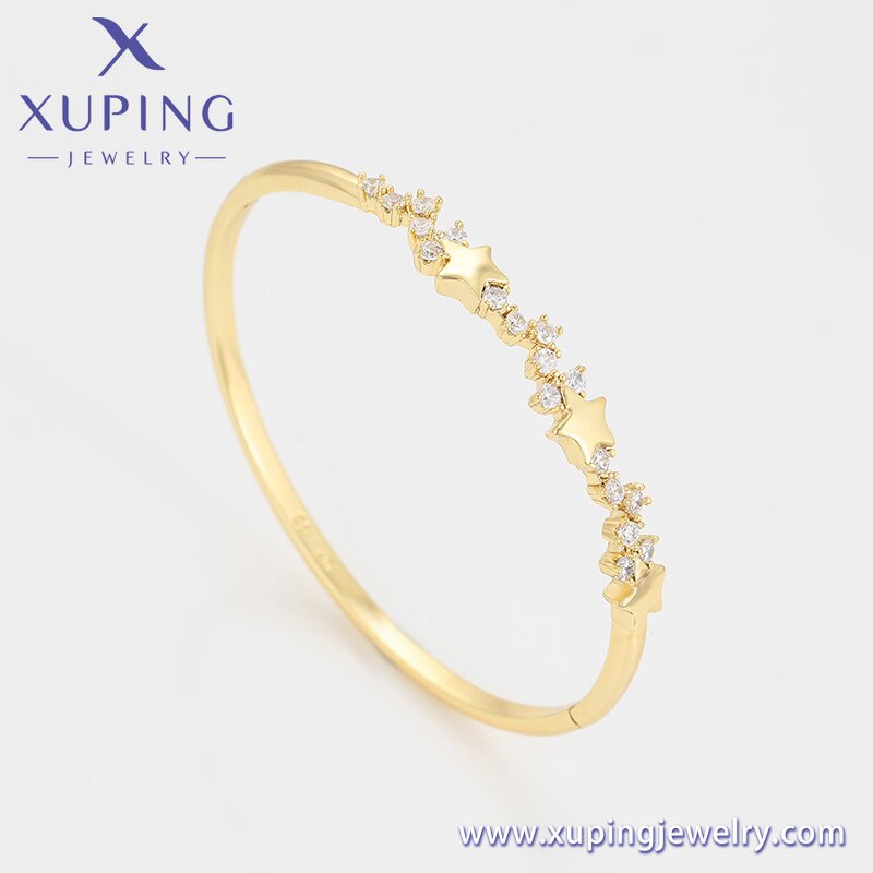 Women Bangle Manufacturer - XUPING X000448710 14K Gold Plated Star Bracelet Elegant