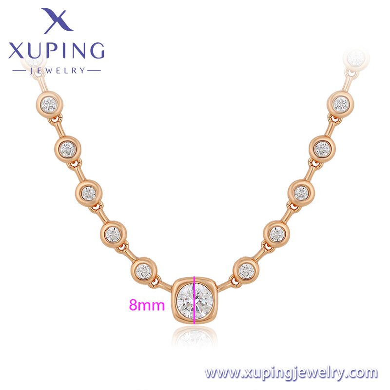 Women Necklace Manufacturer - XUPING X000850158 18K Gold Plated Fine Simple Fashion