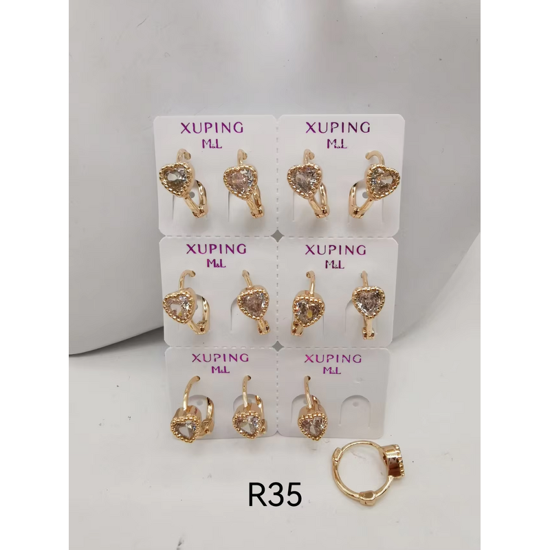 Huggie Earring Manufacturer - XUPING 2025 Korean Flower Star Gold Plated Small Hoop