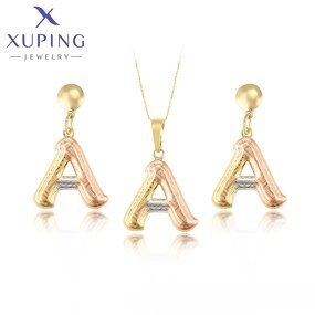 Women Jewelry Set Manufacturer - XUPING 61532 Alphabetic Earring Necklace Copper