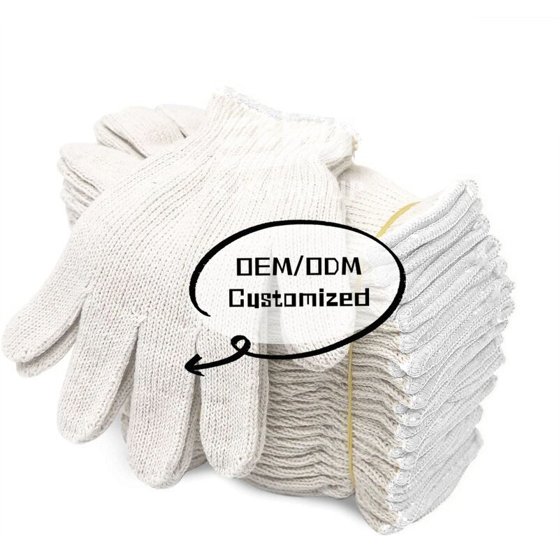 Work Gloves Manufacturer - High Quality Durable Thicken Black Knitted Cotton Hand Safety