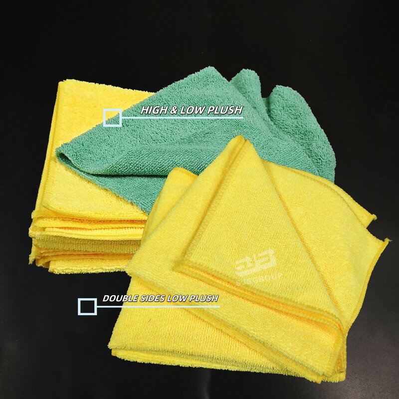 Microfiber Towels Manufacturer - Premium 16"x16" Yellow 36 Pack Plush 400 Gsm Edgeless