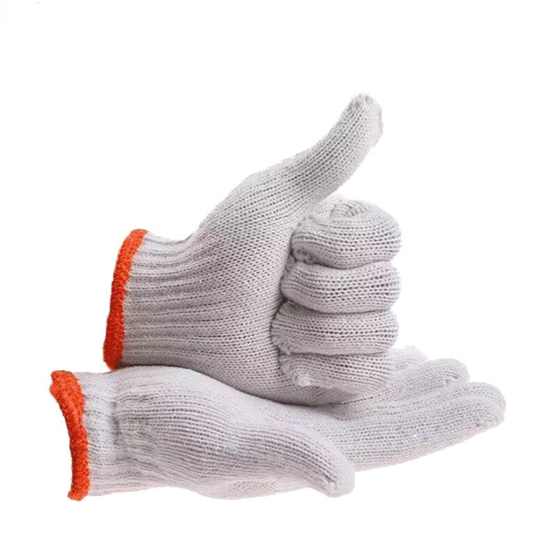 Work Safety Gloves Manufacturer - High Quality Washable Bleached White Knitted Cotton