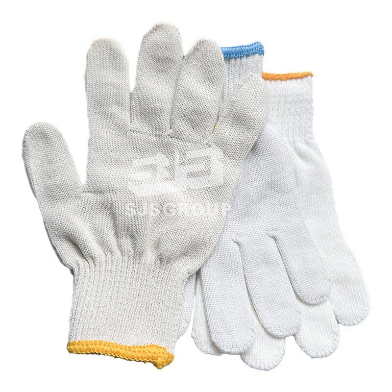 Work Safety Gloves Manufacturer - Popular Products White Anti-slip Cotton Yarn Knitted