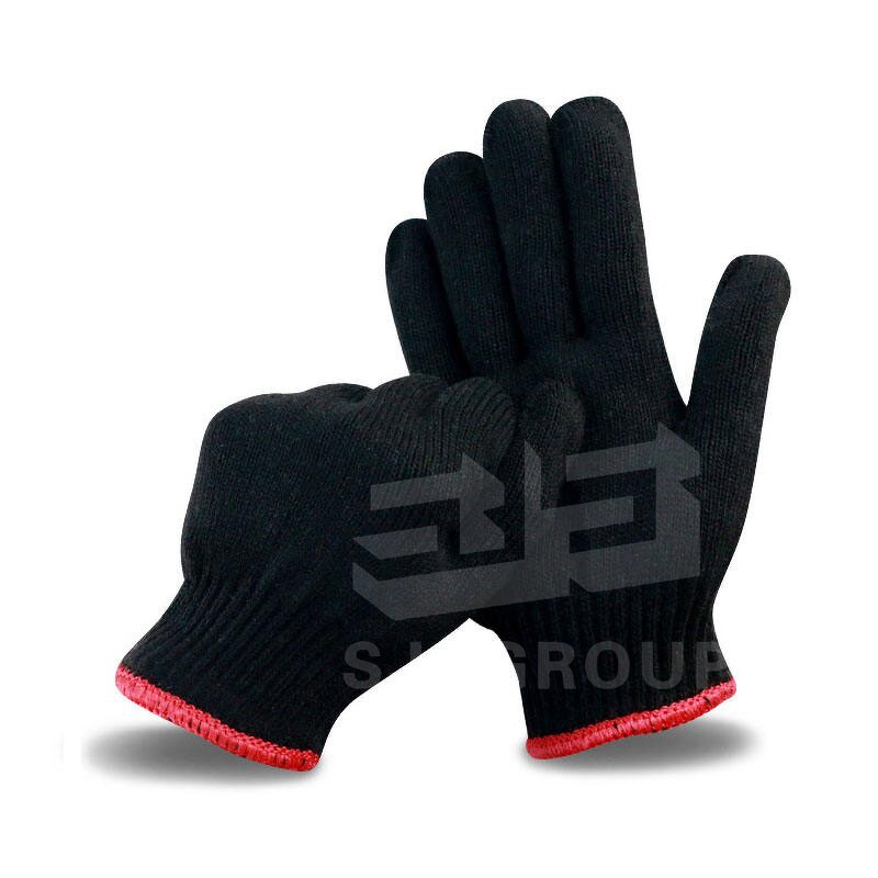 Work Safety Gloves Manufacturer - Hot Sale Durable Thickening Black Knitting for Industrial