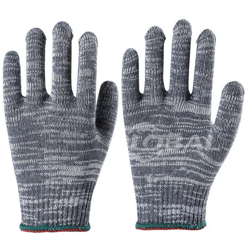 Work Safety Gloves Manufacturer - High Quality Dark Grey Cotton Knitted for Garden Cleaning