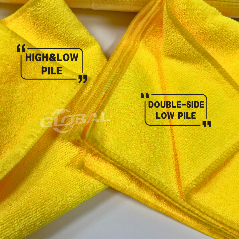 Car Wash Towel Manufacturer - Premium 16"x16" Yellow 36 Pack High Low Pile Customized
