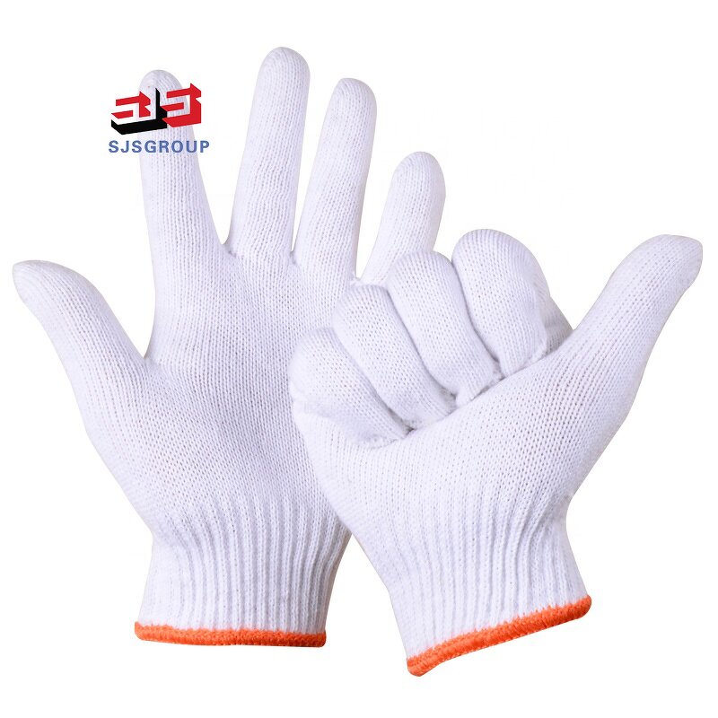 Work Gloves Manufacturer - Hot Selling 400g Knitted White Cotton for Hand Protection