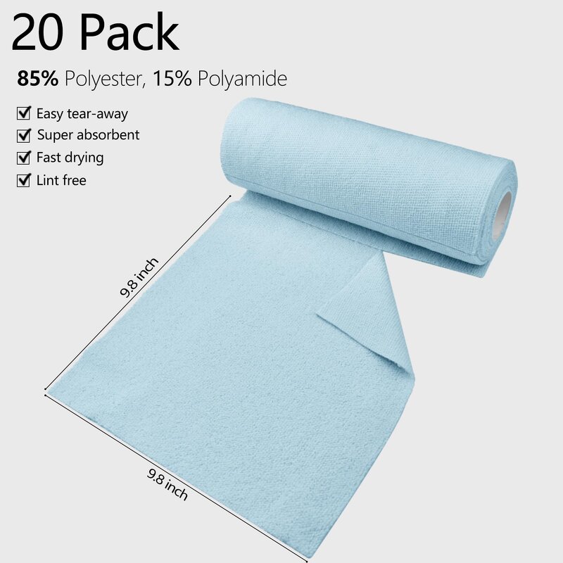 Microfiber Towel Roll Manufacturer - RTS Factory Directly Tear Away Reusable Washable Cloths