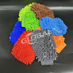 Car Wash Mitt Manufacturer - Factory Double-sided Waterproof Microfiber Chenille Glove