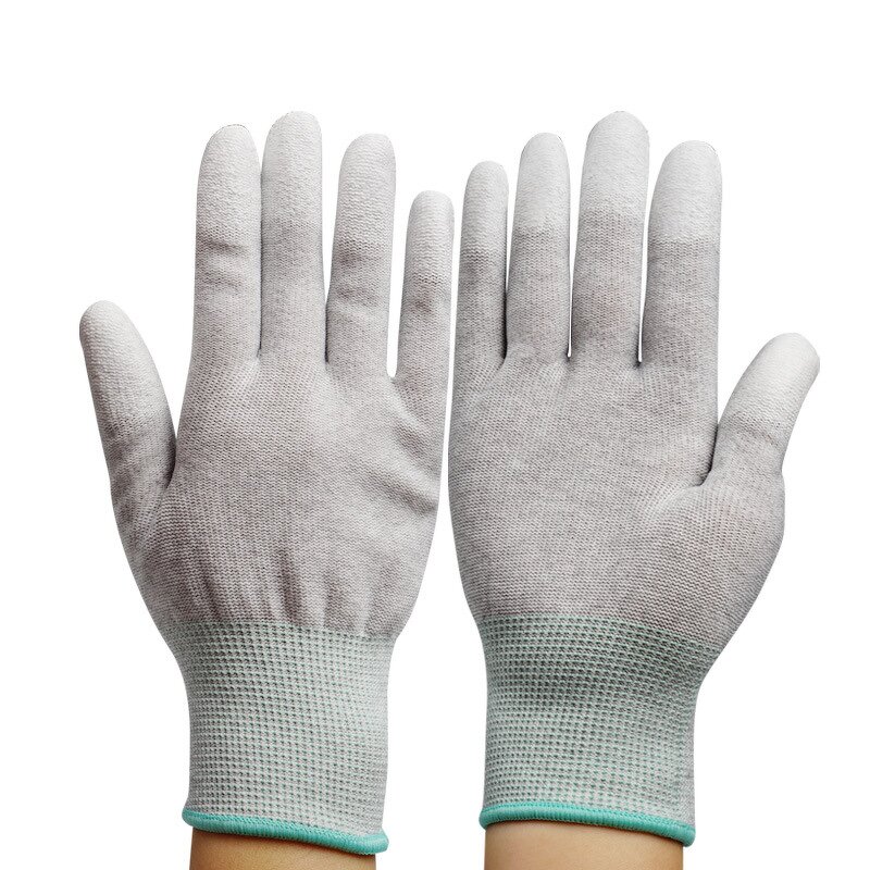 Work Safety Gloves Manufacturer - High Quality Machine Knitted Shell White PU for Automotive