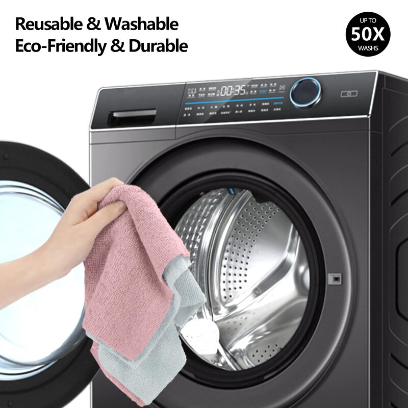 Microfiber Roll Manufacturer - RTS 20 Pack 180GSM Eco Friendly Tear Away Reusable Washable