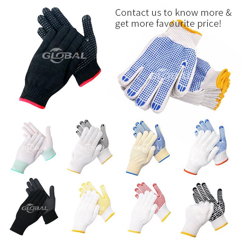 Work Safety Gloves Manufacturer - Factory Direct Sale Wear-resistant Breathable White Knitting