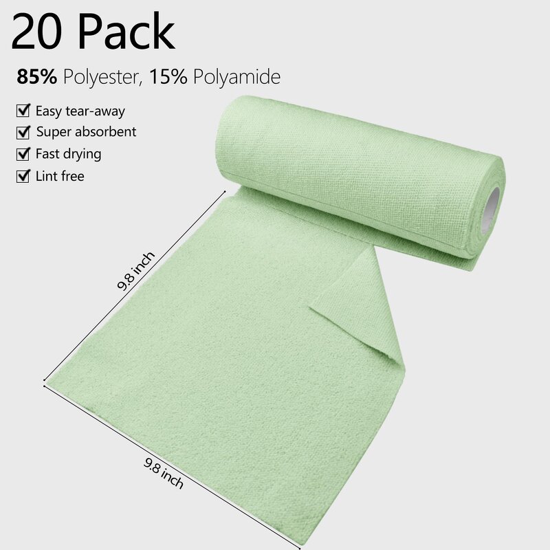 Cleaning Cloths Manufacturer - Strong Absorption Quick Dry Reusable Tear Away Microfiber Roll