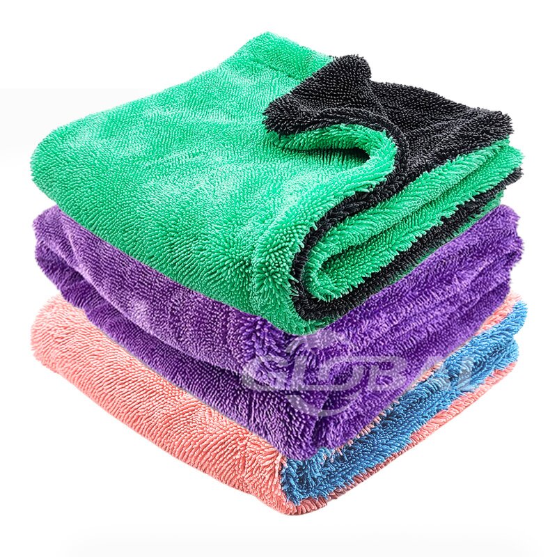 Car Towel Manufacturer - 1200-1400gsm Thickened Twisted Loop for Cleaning Drying
