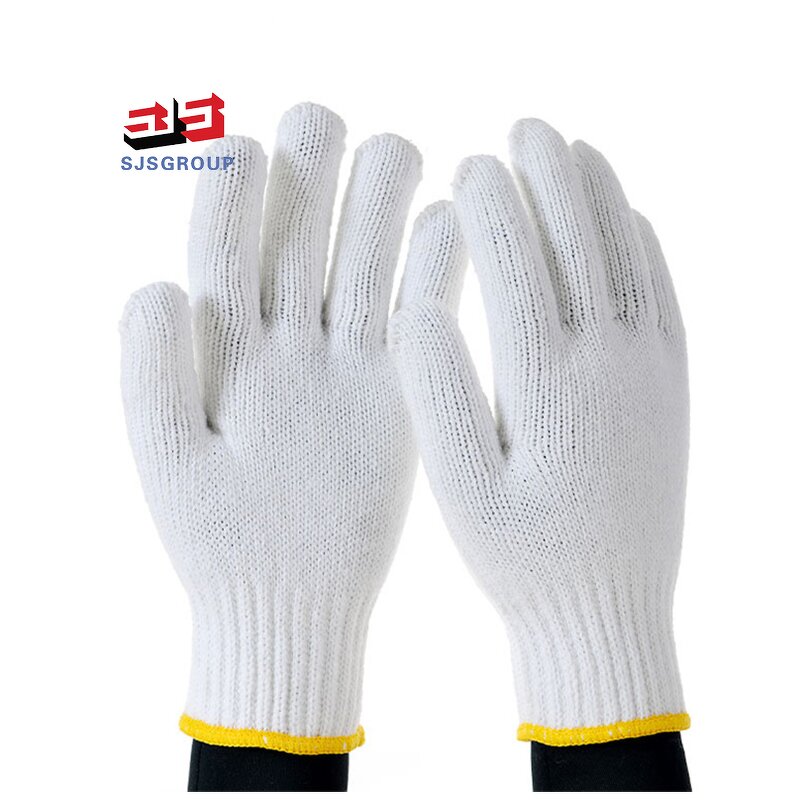 Work Safety Gloves Manufacturer - Factory Direct Sale Wear-resistant Breathable White Knitting