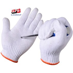 Work Safety Gloves Manufacturer - Factory Direct Sale Wear-resistant Breathable White Knitting