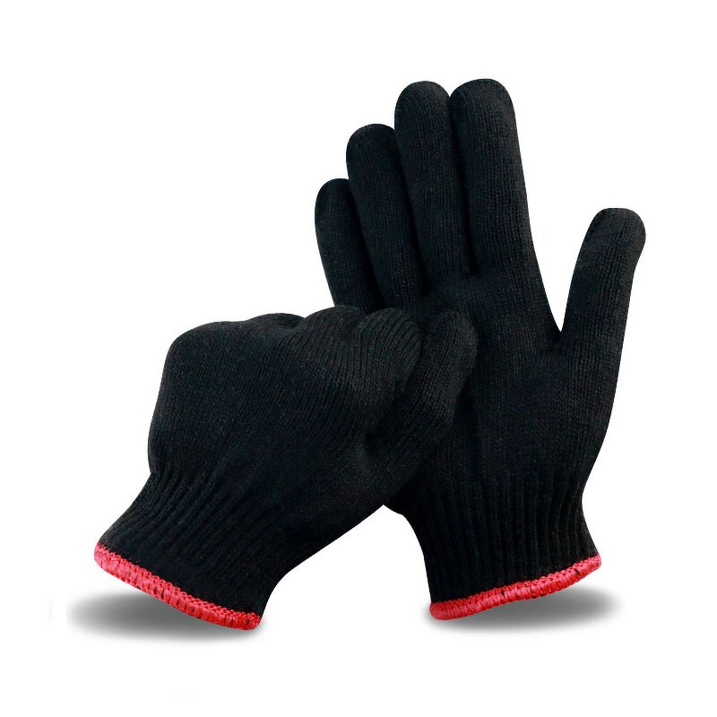 Work Safety Gloves Manufacturer - Hot Sale Durable Thickening Black Knitting for Industrial