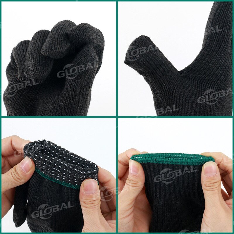 Safety Gloves Manufacturer - Factory Hot Sale Colored Cotton Knitted Grey for General Work