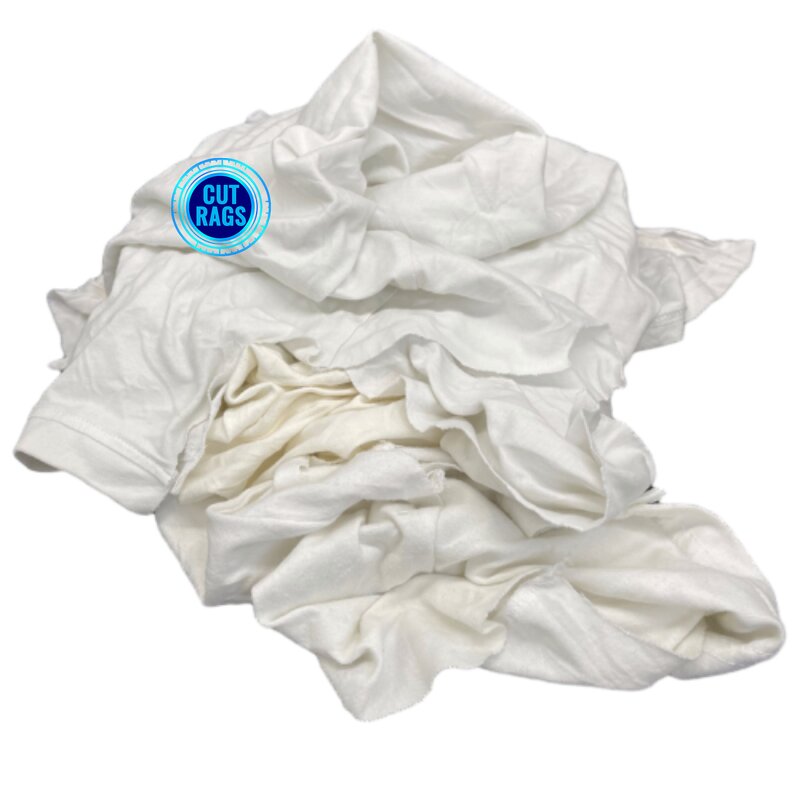 Cleaning Rags Manufacturer - Grade A 10-25kg Industrial Oil Absorbent White t Shirt Cotton Scraps