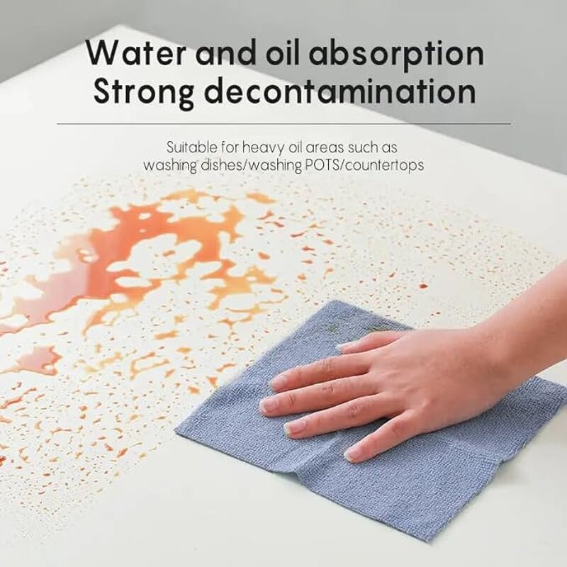 Cleaning Cloth Manufacturer - RTS 25*25CM Reusable Microfiber Rolls for Kitchen Dishes