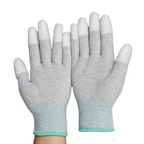 Work Safety Gloves Manufacturer - High Quality Machine Knitted Shell White PU for Automotive