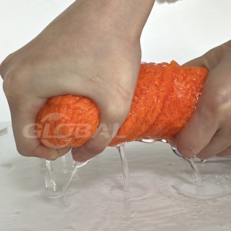 Car Towel Manufacturer - Coral Fleece 500gsm Edgeless 40x40 with Embossed logo