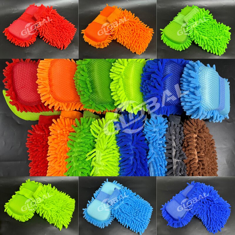Car Wash Mitt Manufacturer - Chenille Double-Sided Coral Floss Quick-Dry for Home