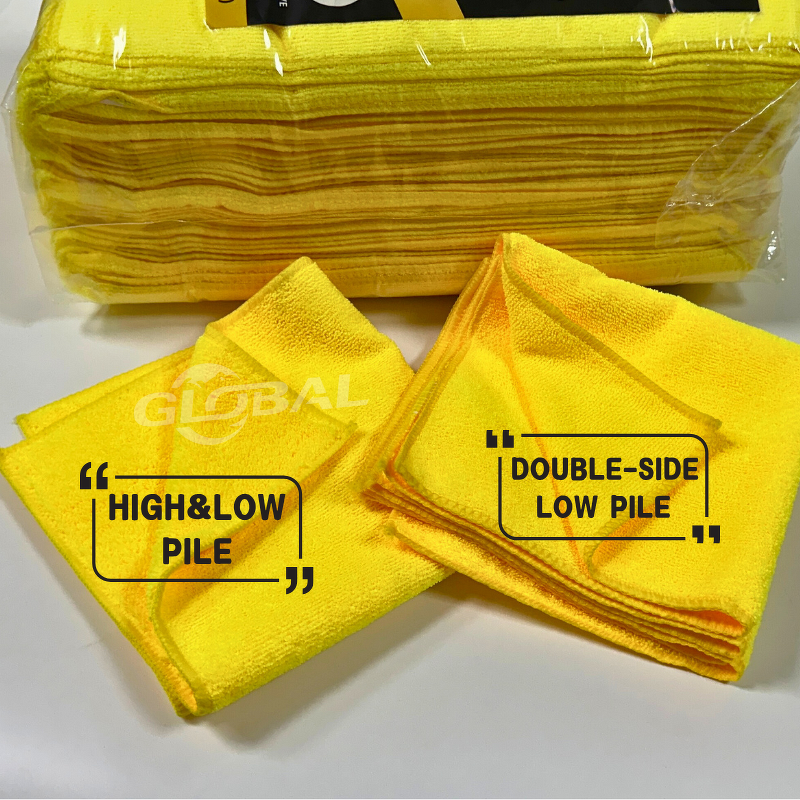 Microfiber Towels Manufacturer - Premium 40*40cm Yellow 36 Pack Plush 400Gsm Edgeless