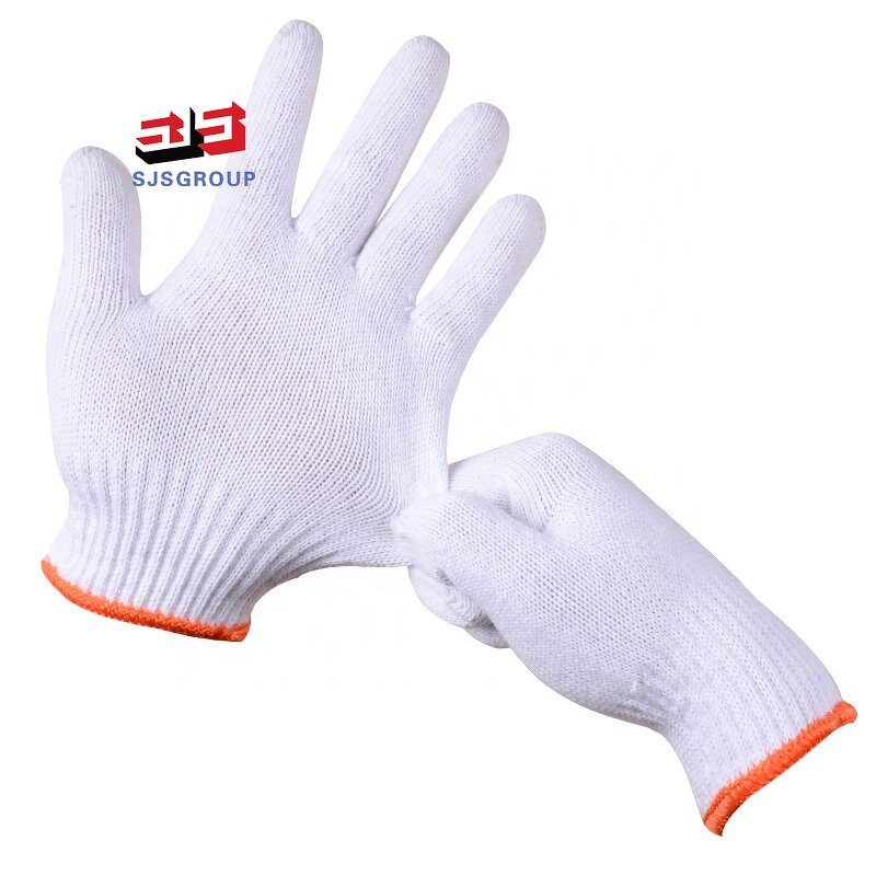 Work Gloves Manufacturer - Hot Selling 400g Knitted White Cotton for Hand Protection