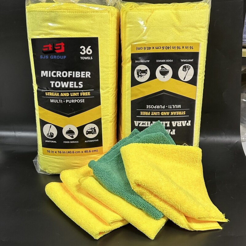 Car Cleaning Towel Manufacturer - Hot Sale 36 Pack 40x40 300-400gsm Commercial Cloth