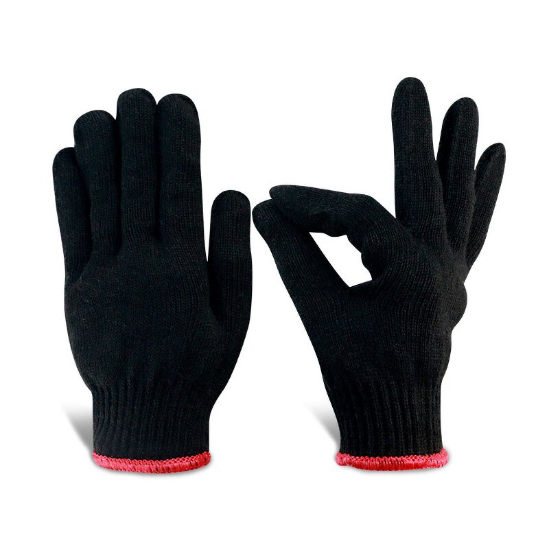 Work Safety Gloves Manufacturer - Hot Sale Durable Thickening Black Knitting for Industrial