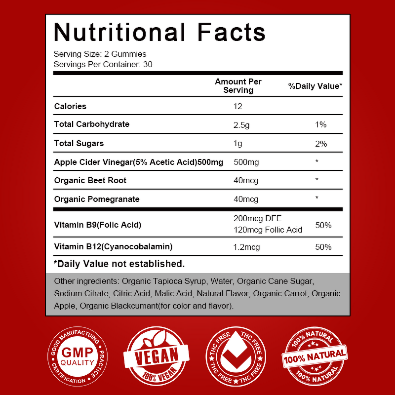 Apple Cider Vinegar Gummies Manufacturer - Private Label Organic Beet Root Metabolism