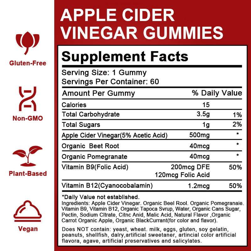 Apple Cider Vinegar Gummies Manufacturer - 100% Natural Weight Loss Beauty Supplement