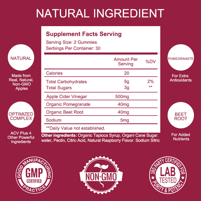 Apple Cider Vinegar Gummies Manufacturer - Metabolism Fast Slimming Dietary Supplement